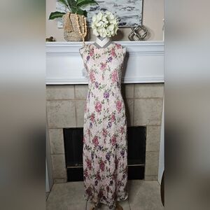 Ronni Nicole Pink Floral Maxi Dress 6